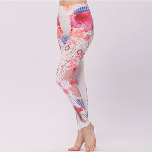 Venta al por mayor de poliéster 8 Spandex personalizado sublimación de impresión de las mujeres deportes Yoga pantalones Leggings para las mujeres - Product Image 4