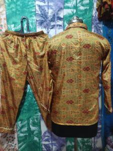 Conjunto de pijama Sari de seda de color personalizado hecho a mano para mujer, patrón Floral, transpirable, suave, calidad, ropa de dormir, bolsa de regalo a juego, Verano - Product Image 3