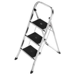 Taburete Plegable de Aluminio HAILO con 3 Peldaños de Acero, Altura de Plataforma de 700 mm, Incluye Silla Tipo Plataforma - Product Image 1