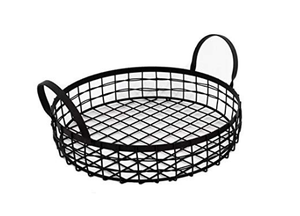 Cesta redonda de almacenamiento de alambre de hierro y Metal para restaurante, accesorios de cocina, cesta de regalo, forma personalizada - Product Image 4