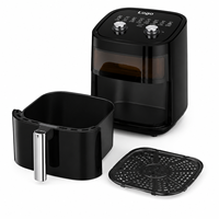 Nouvelle Friteuse à Air Mécanique 2026 de 4,5L, 5L, 6L, 8L, 10L, 12L avec Fenêtre Visible, Température Réglable et Minuteur, Cuisson Sans Huile pour Cuisine Domestique