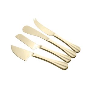 Juego de 3 Cuchillos para Queso de Acero Inoxidable Chapado en Oro, Cuchillo de Titanio, Cuchillo para Pastel de Bodas, Cortador de Queso, Herramientas para Queso - Product Image 4