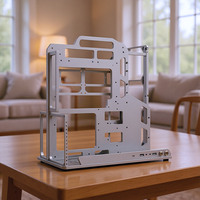 Socooler SOC-AP-Y Mid Tower ATX Aluminum PC Gamer Open Case Side Panel Window RTX 5080 GPU Support Black Dual Cooling Computer