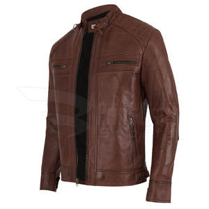 Veste en cuir d'hiver pour homme, design personnalisé, fabrication en usine, confortable, vêtements de rue, veste en cuir pour homme - Product Image 2