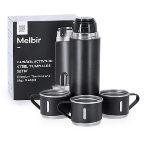 ชุดแก้วน้ำสแตนเลสสตีลส่วนตัว Melbir พร้อมกระติกน้ำร้อนและแก้วน้ำพรีเมียม - Product Image 2