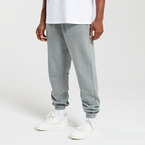 Pantalon de jogging pour homme en molleton polyester/coton, couleur personnalisée, délavage vintage, taille mi-haute avec cordon de serrage, style streetwear hiver - Product Image 2