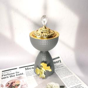 Exquisita mariposa Dubai quemador de incienso de carbono fiesta Festival decoración colores de mano quemador de incienso Bakhoor de Metal árabe - Product Image 1