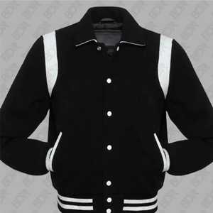 Customizable <b>Vintage</b> Varsity Jacket 100% Wool Embroidered Logo on Front XS Size Zippered Closure Winter Oem Service - Product Image 3