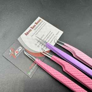 Pince à épiler d'extension de cils 45 90 degrés en acier inoxydable japonais avec logo personnalisé - Product Image 6