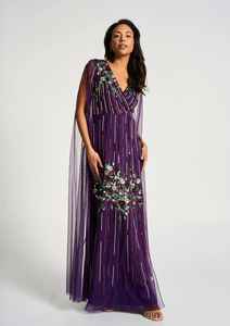 Vestido de Fiesta Largo con Mangas Abullonadas, Antiestático, con Cuentas, Sexy, para Mujer - Product Image 5