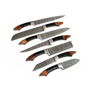 Juego de cuchillos de cocina japoneses hechos a mano profesionales de 7 Uds., 67 capas de acero de Damasco, mango de madera personalizado, apto para lavavajillas Industrial - Product Image 6