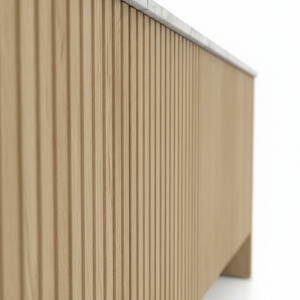 Buffet/Credenza 4 portes à volets battants PKP Modern Vietnam, écoresponsable, en bois naturel, pour salon, couleur naturelle 1 - Product Image 2