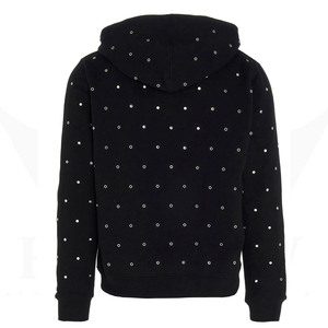 Sweat à capuche surdimensionné personnalisé de haute qualité avec strass délavés au soleil, streetwear lourd, 100% coton respirant, séchage rapide, hiver - Product Image 3