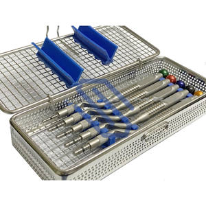 Implante Dental con codigo de Color, conjunto de puntas de mango curvado ajustable con bandeja de malla, 5 uds. - Product Image 1