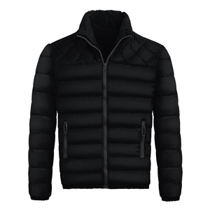 Custom Unisex Casual Winter Coated Breathable Puffer Jacket Shiny Hooded Plus Size <b>Canvas</b> High Street - Product Image 1