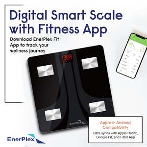 For Bluetooth Digital <b>Scale</b> with 8 Electrodes Measures Body Fat and Weight App Controlled for <b>Kitchen</b> and Bathroom Use - Product Image 2