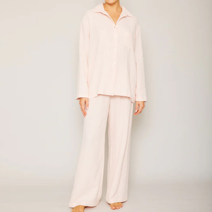 Pigiama da Donna 100% Cotone, Abbigliamento da Casa Personalizzato, Set <span class=keywords><strong>Camicia</strong></span> e Pantaloni Ecologici per Dormire - Product Image 3