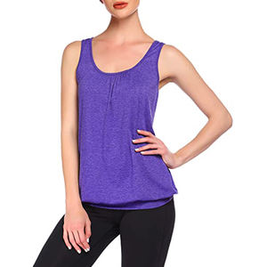 Mujeres poliéster suave yoga Tank tops transpirable - Product Image 3