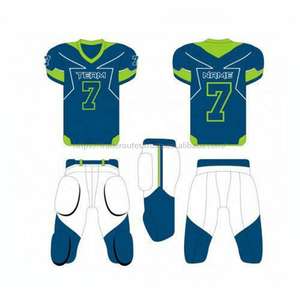 Uniformes de Fútbol Americano Personalizados al por Mayor, Tallas Grandes, Diseños de Logotipos Personalizados, Transpirables, 100% Poliéster, Conjuntos Sublimados Personalizados - Product Image 3