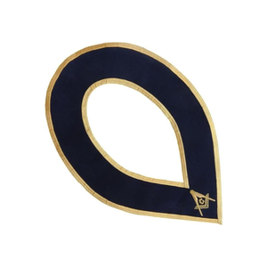 Master Mason Blue Lodge Collar Terciopelo azul oscuro con trenza dorada Collares masónicos - Product Image 5
