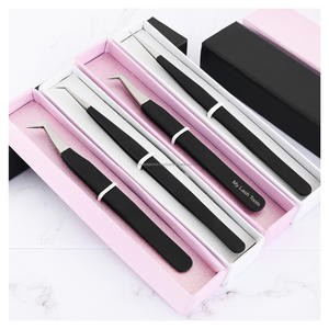 Pince à cils haut de gamme pour cils en bande pince à cils à pointe en fibre pour extensions de cils Offre Spéciale - Product Image 5