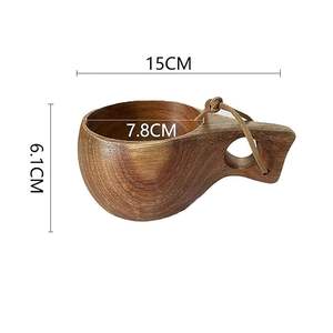 Mug Kuksa en bois poli écologique prêt à offrir pour les occasions spéciales avec un design artisanal de qualité supérieure, fabriqué à la main, à bas prix - Product Image 4