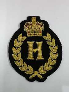 Insignes de broderie à coudre de service OEM Insignes de broderie en fil d'or fait à la main - Product Image 4