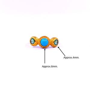 Wedding Wear 925 Sterling Silver Gold Plated Jewelry Turquoise Emerald Gemstone Women Wear <b>Ring</b> - Product Image 1