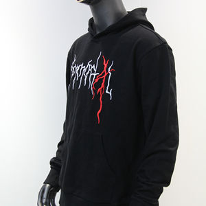 เสื้อสวมหัวทรงหลวมมีฮู้ดสำหรับผู้ชายเสื้อฮู้ดปักลายสีทึบ100% ใหม่ทันสมัยคุณภาพพรีเมี่ยม - Product Image 1