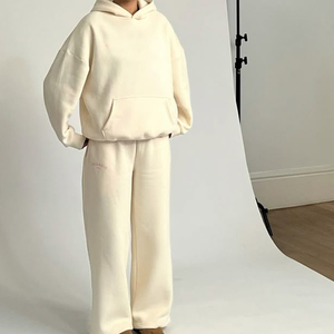 Ensemble de survêtements d'hiver pour hommes, sweat à capuche et joggings en coton doux, chaud et confortable, avec logo brodé, tenue décontractée, survêtement - Product Image 3