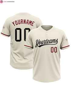 เสื้อซอฟต์บอลระบายอากาศแบบมีกระดุม2เม็ดเสื้อกีฬาเบสบอลแบบกำหนดเองได้ - Product Image 3