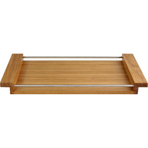 Eye Catching Design Wooden Serving Tray Walnut Finishing Set Of 3 Perfect for Home and Restaurant with <b>Metal</b> <b>Corner</b> Storage Tray - Product Image 6