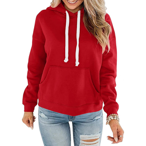 Sudadera con capucha de gran tamaño para mujer al por mayor logotipo personalizado jersey de lana de algodón sudaderas con capucha recortadas tallas grandes moda - Product Image 1