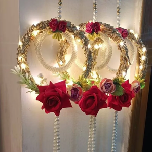 Decoración de Pared con Cuentas de Flores para Decoración de Haldi, Mehndi, Sangeet y Decoración Nocturna - Product Image 1