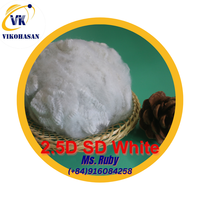 Fibre de polyester en copeaux 2.5D SD, blanche unie, recyclable, 100% fibre, pour filage de béton, ignifuge, GRS OEKO-TEX ISP