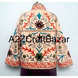 Eco Friendly Embossed Vintage Design Cotrise <b>Jacket</b> Eco-Friendly Breathable Cotton Lined Winter Outerwear For Womens - Product Image 5