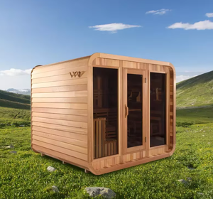 Sauna Exterior de Madera de Cedro Rojo Helius, Tradicional, para Jardín/<span class=keywords><strong>Terraza</strong></span>, para 4-5 Personas - Product Image 6