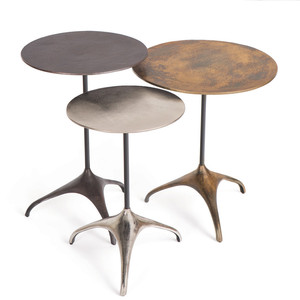Le fer contemporain a niché des tables dans des revêtements multiples de couleur avec l'option supérieure en verre et en bois disponible dans la taille et les finitions faites sur commande. - Product Image 6