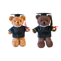 Ours en peluche de graduation personnalisé de 40 cm, ours en peluche diplômé avec chapeau, poupée en peluche, ours en peluche diplômé