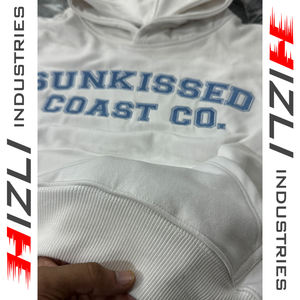 Sweat à capuche unisexe surdimensionné de haute qualité, à épaules tombantes, style Y2K, 100% coton, polaire épais et lourd, broderie - Product Image 3