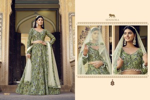 Seda triturada de diseñador hermoso con estampado floral Lehenga Choli mujer moda compras en línea a precio mayorista - Product Image 5