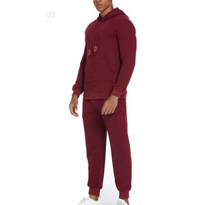 Ensemble de survêtement personnalisé avec logo, survêtement pour homme, ensemble de jogging sportif, sweat-shirt et pantalon de survêtement uni pour homme - Product Image 5