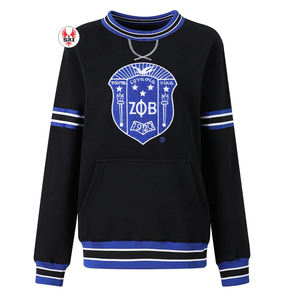 Zeta Phi Beta Sorority Finer <b>Sweatshirt</b> with Soft Cotton and Chenille Letters for Sorority Members Stylish Unisex Greek Apparel - Product Image 1