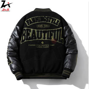 Veste universitaire en toile unisexe pour homme, hiver, logo personnalisé sur le devant, broderie, design de moto de course, fermeture à boutons recouverts, épaisse - Product Image 6