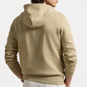 Sudadera con capucha con cremallera y logotipo personalizado 100% algodón diseño bordado Sudadera con capucha Streetwear tejido sólido estilo hombres sudaderas con capucha - Product Image 4