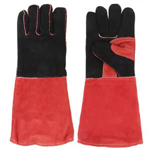 Soudeuse à main en cuir de vachette fendue à doublure en polaire complète Gants de sécurité en cuir industriel TIG Équipement de protection individuelle durable pour - Product Image 4