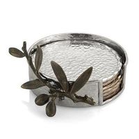 Ensemble de sous-verres en acier inoxydable de luxe, design moderne rond fait à la main, sous-verres personnalisés, décoration de table de bar à domicile, haut de gamme