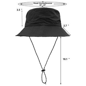 Chapeaux seau réglables pour l'été avec étiquettes personnalisées brodées de logo personnalisé et tissu en coton pour l'extérieur - Product Image 6