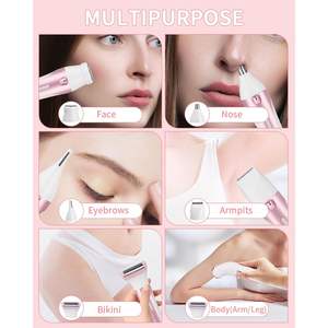 Depiladora y Afeitadora 5 en 1 para Mujer con Pantalla Digital, Recortadora de Cejas para Cuerpo, Axilas, Bikini, Nariz y Cejas para Uso Doméstico - Product Image 4