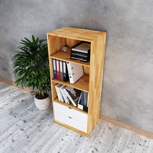 Minimalist SFKS004 Wood Cabinet <b>Small</b> Wooden Bookshelf and File Rack 60x40x120cm - Product Image 3